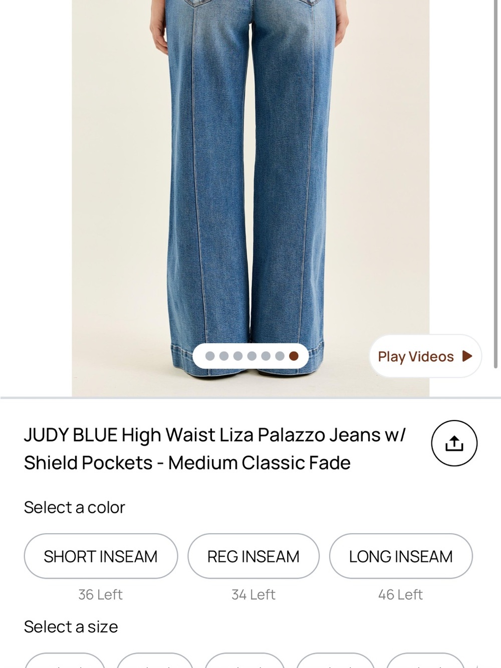 Judy Blue Wide-Leg High Rise Jeans in Classic Blue Fade